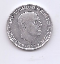 ESTADO ESPAÑOL (FRANCO) DEL AÑO 1966*73 DE 50 CENTIMOS